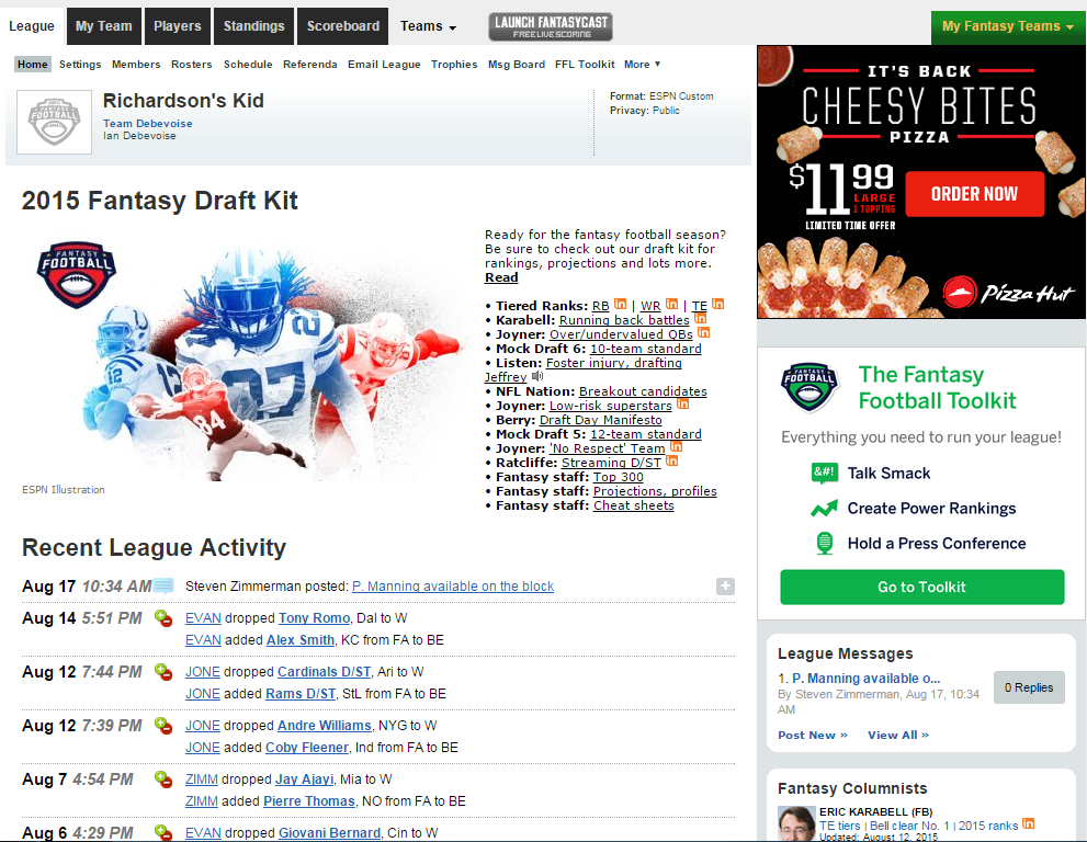 Yahoo fantasy football trade options